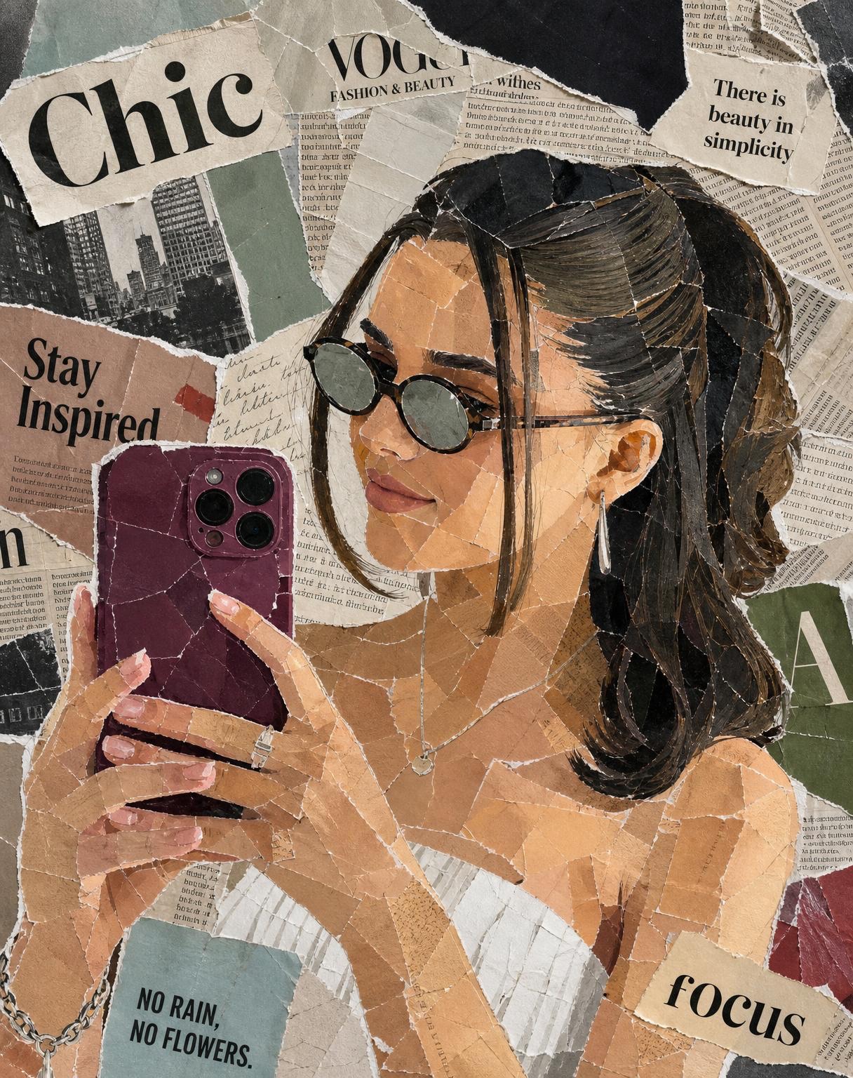 Torn Paper Mosaic